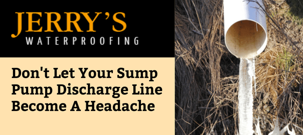 Don't Let Your Sump Pump Discharge Line Become A Headache