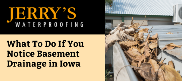 What To Do If You Notice Basement Drainage in Iowa